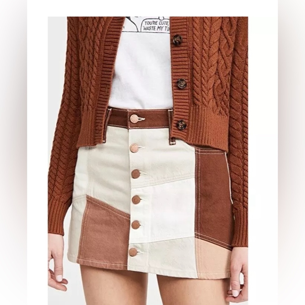 Alice & Olivia Colorblock pattern mini skirt - Picture 5 of 7